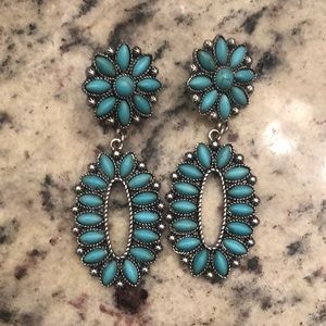 Earrings- turquoise look